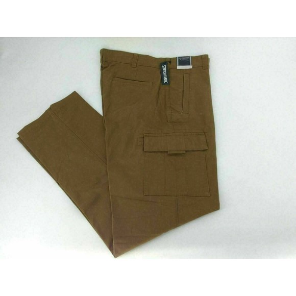ROUNDTREE&YORKE CARGO PANTS MENS SIZE 34X29 STRETCH BROWN COLOR ZIP FLY NWT - Picture 1 of 1